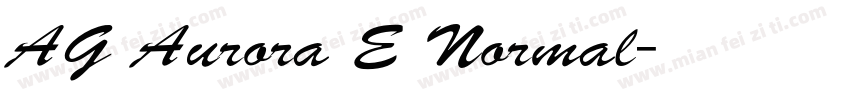 AG Aurora E Normal字体转换